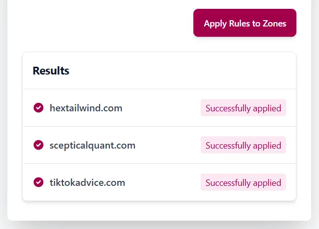 result of copying the rules