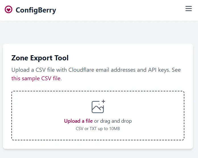 Cloudflare Zone Export Tool